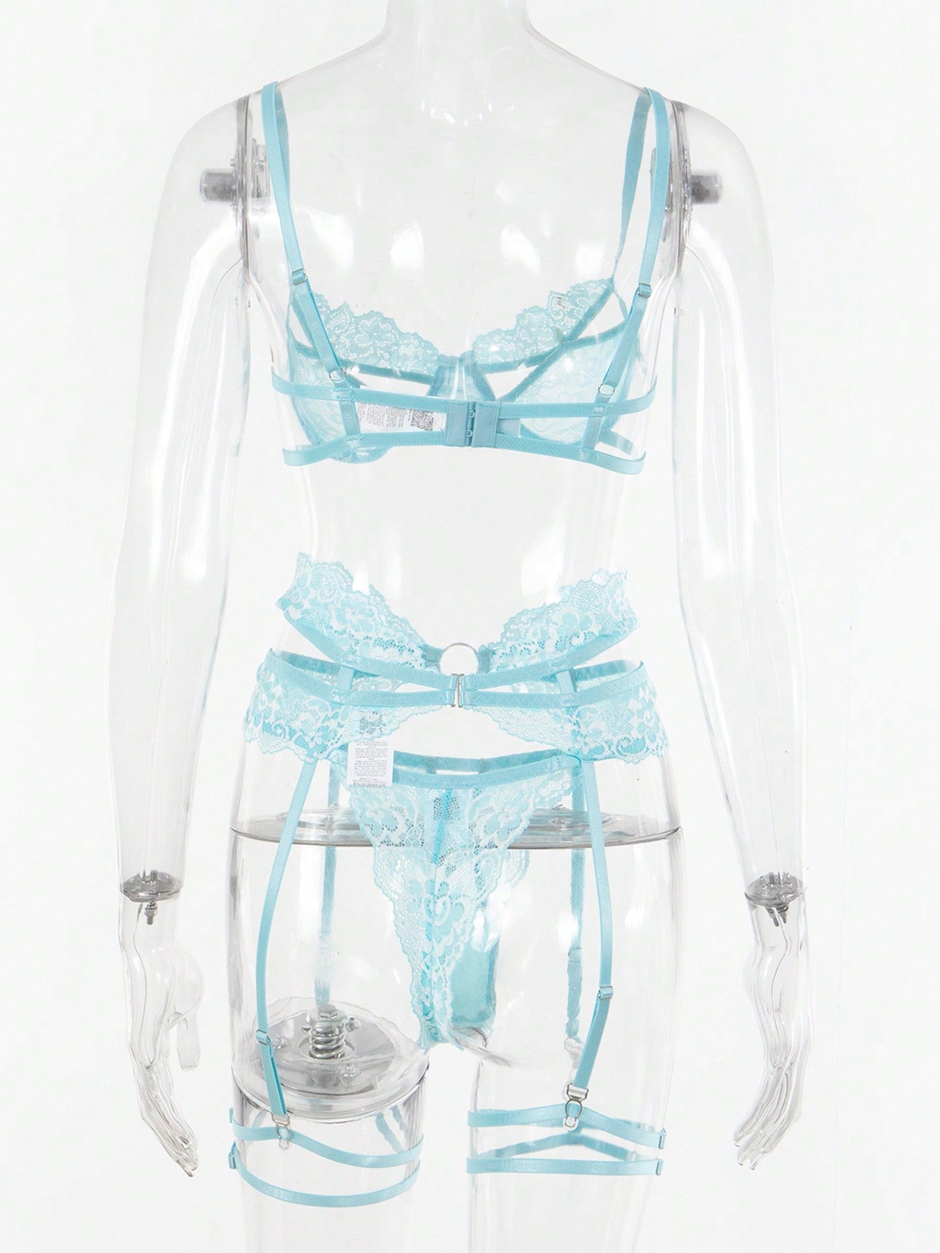 Floral Lace Lingerie Set with Cut-Out Detail