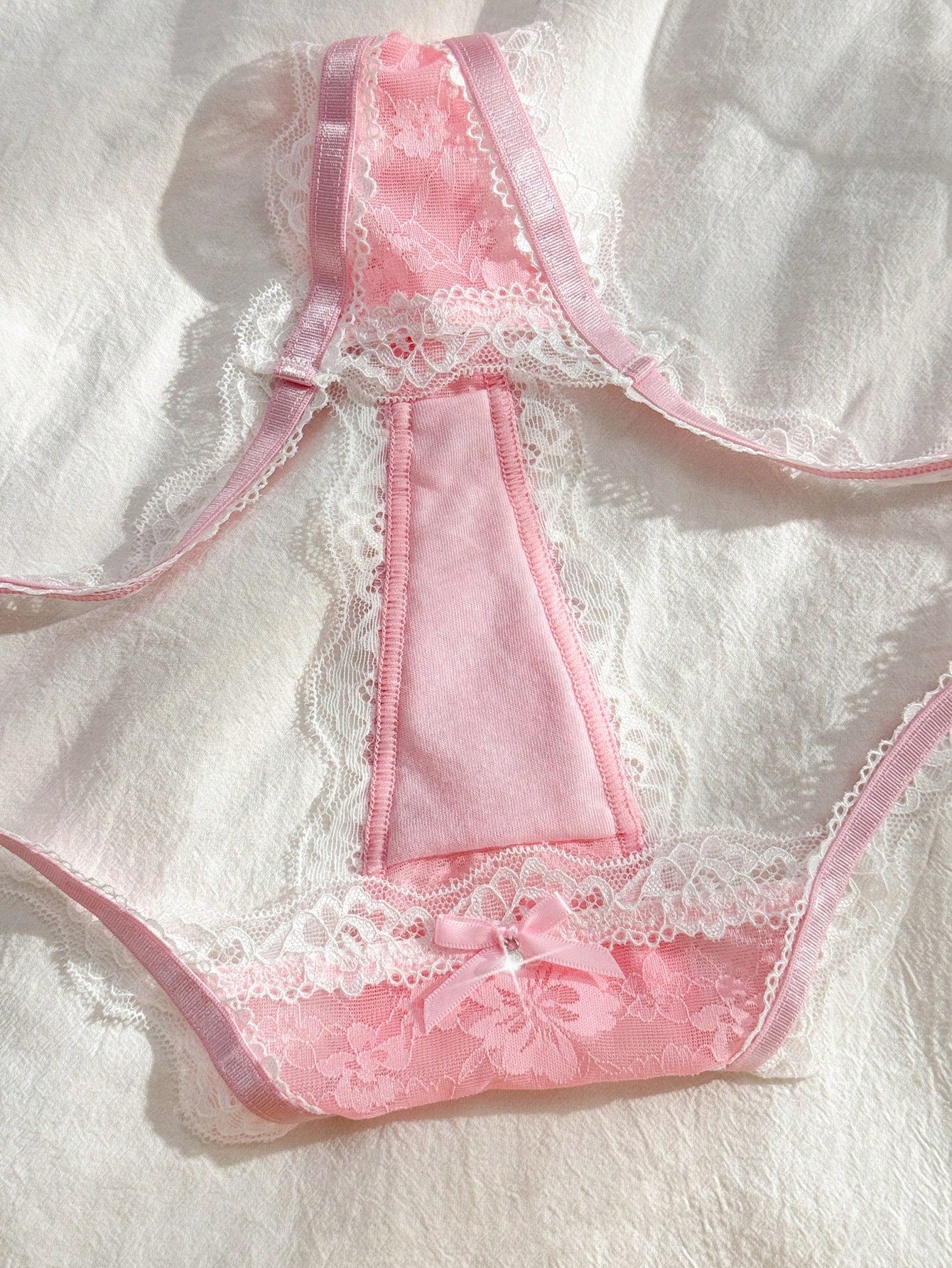 Textured Fabric Patchwork Bottom Piece Lightweight Everyday Wear
