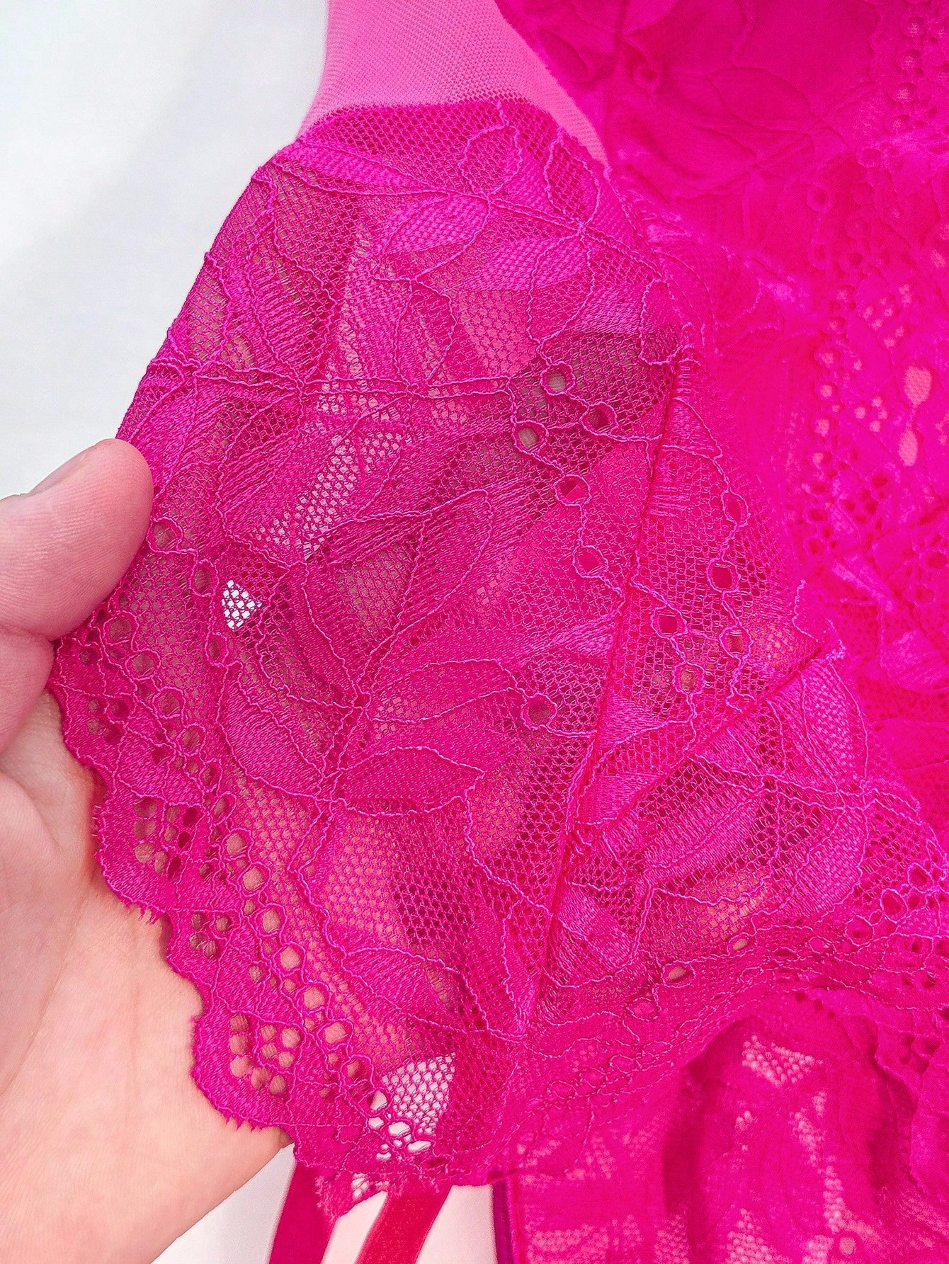 4-Piece Lace Lingerie Set with Underwire Bra and Stockings