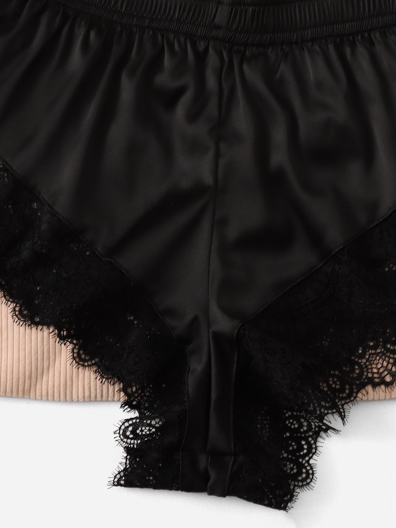 Lace Triangle Top & Shorts PJ Set / Pajama Set
