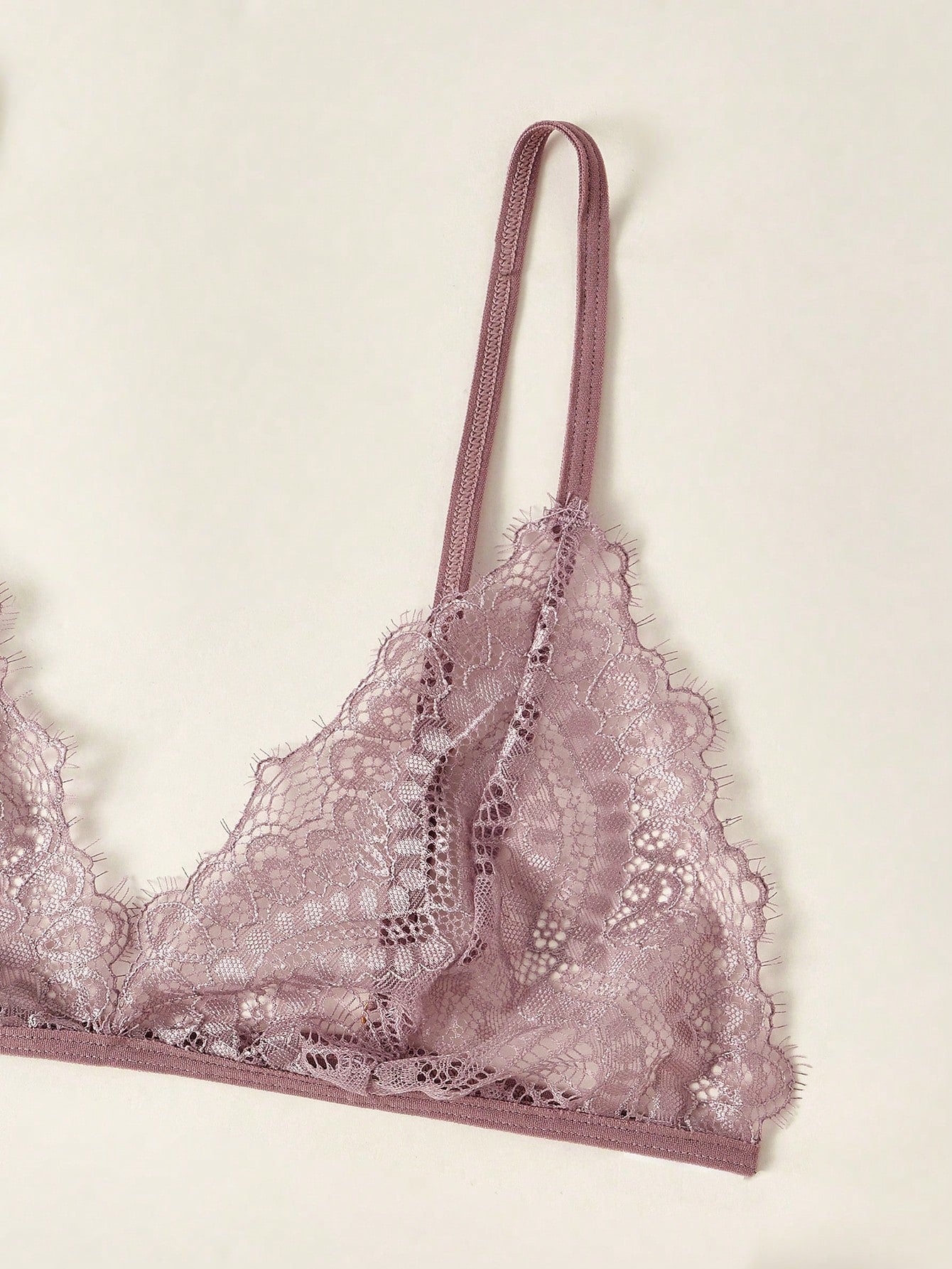 Lace Triangle Top & Shorts PJ Set / Pajama Set