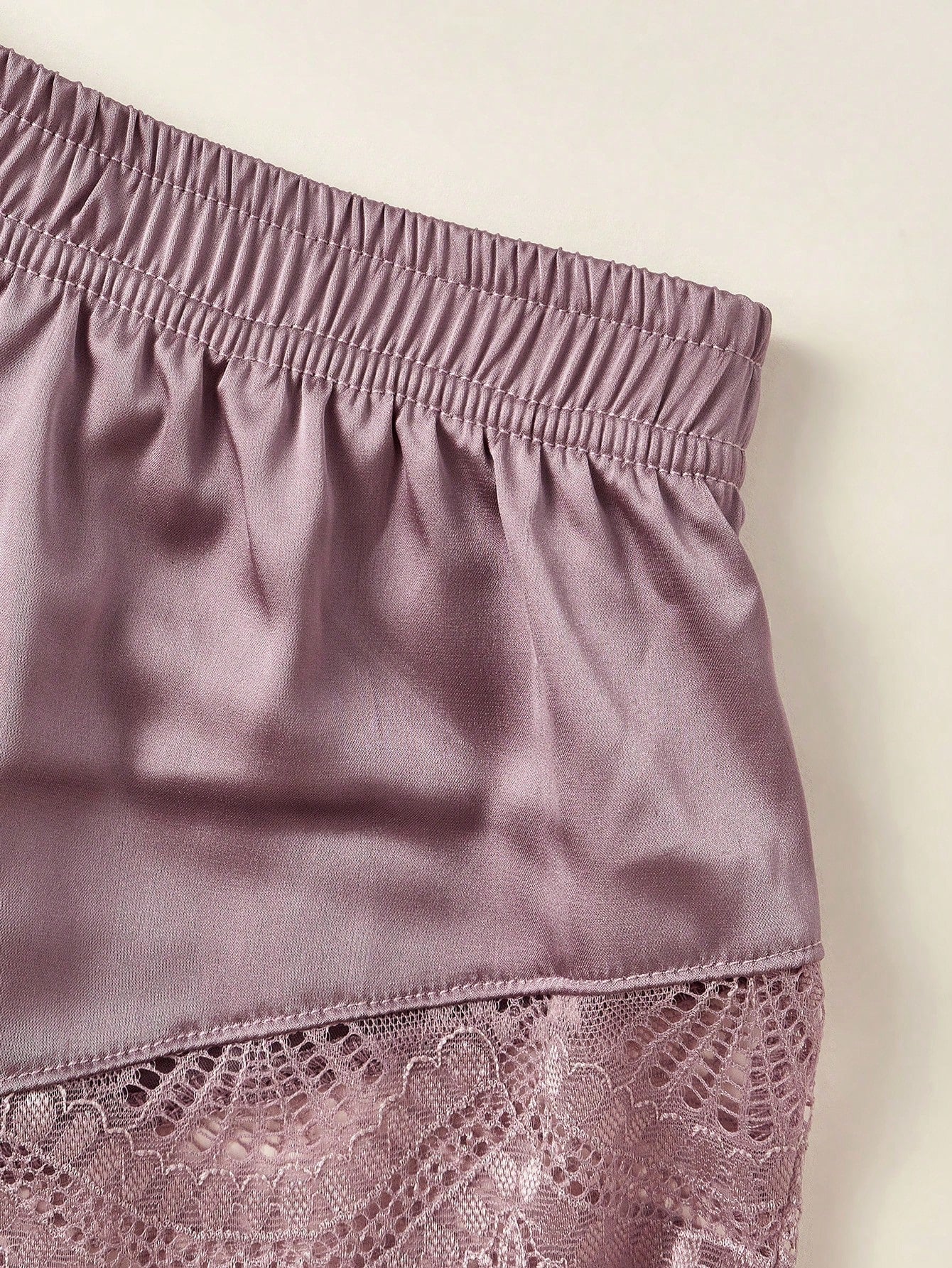 Lace Triangle Top & Shorts PJ Set / Pajama Set
