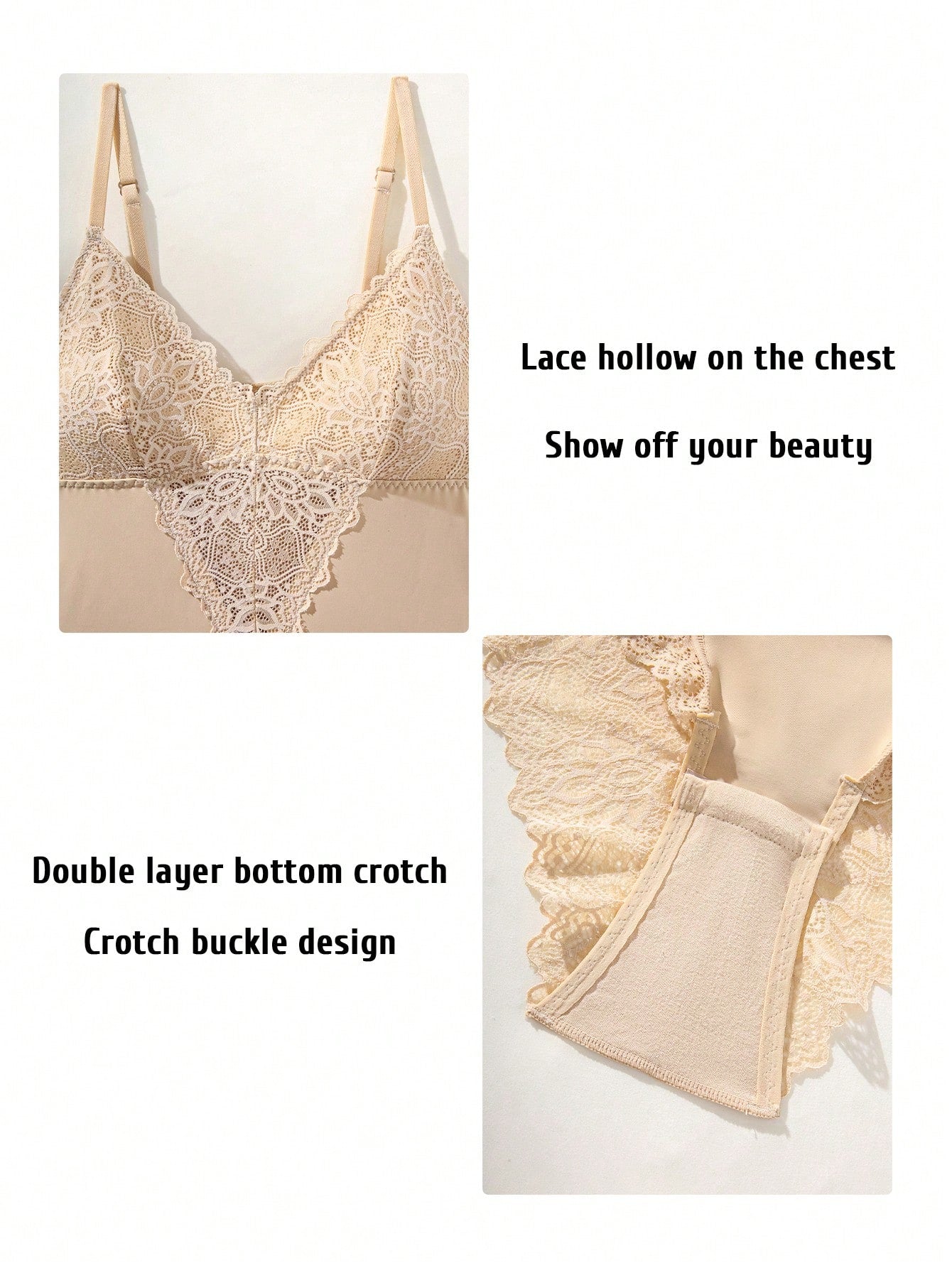 Lace Trim Body Shaper Bodysuit UnderwearOuter