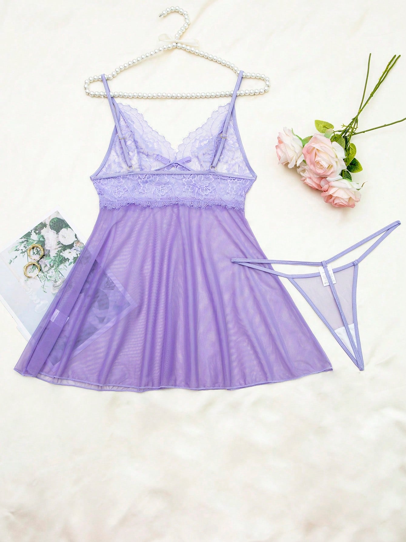 Women's Lace & Mesh Sexy Cami Dress For Petite Girls For Rave