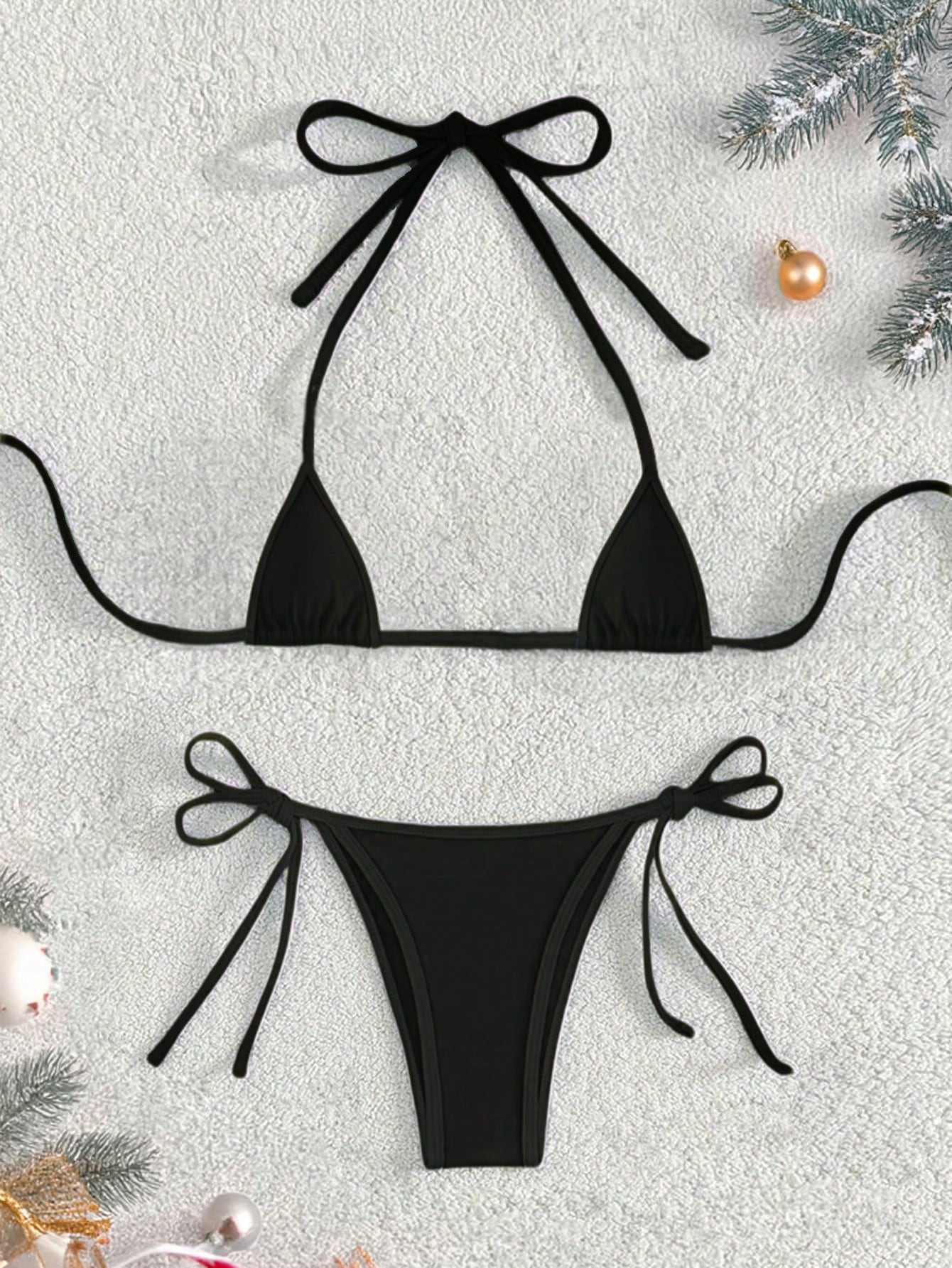 Sexy Lingerie Erotic Set Mini Triangle Halter Tie Bikini Bra And Thong Stripper Outfit Red And Black Contrast Cow Print Women's 2026 Spring/Summer New Valentine's Day Beach Party Wedding Vacation Sexy Matching Piece