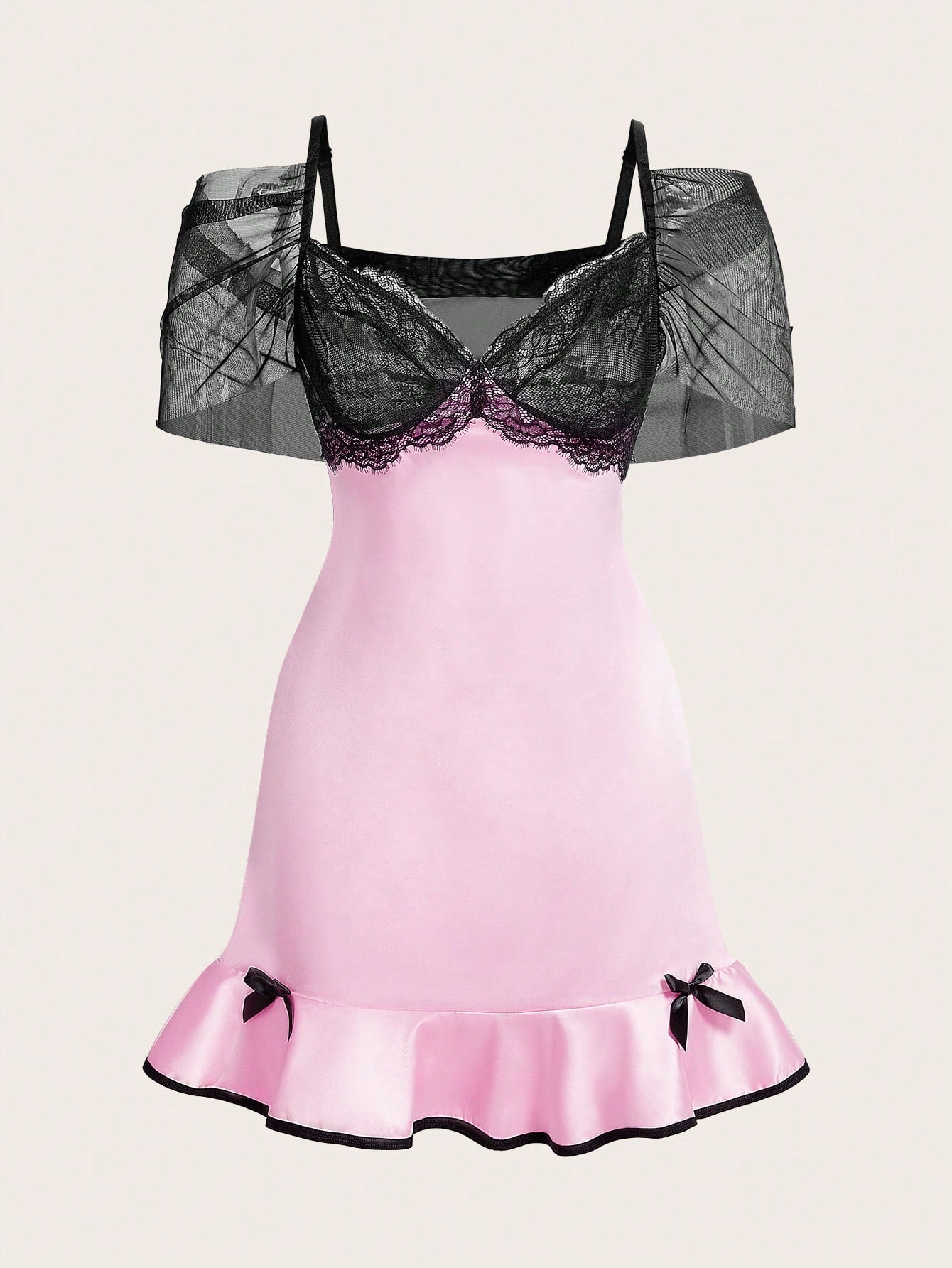 Strappy Sexy Retro Court Style Floral Print Romantic Ladies Sexy Nightgown