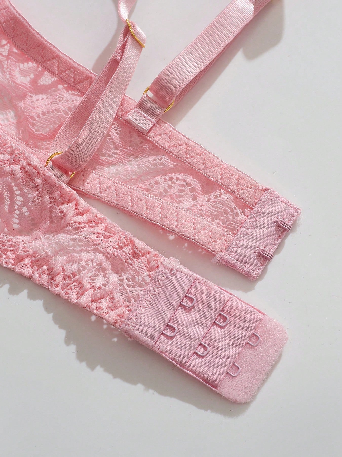 Women’s sexy floral lace lingerie set featuring a bra and thong panty in a 2-piece matching set.