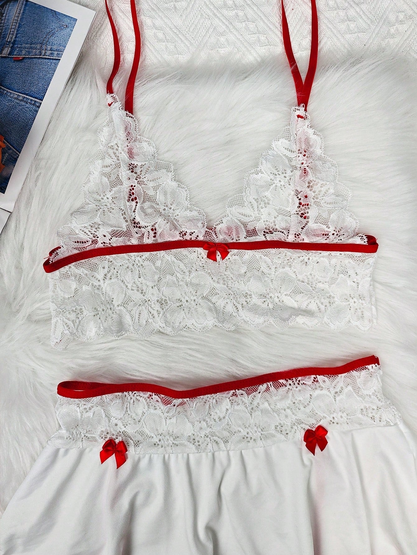 2 Pieces Female Sexy Underwear, Sexy Nightclub Temptation, Lace Milk Silk Stitching, Sexy Uniform Set, Home, Festival, Party, Romantic, Sexy Lingerie