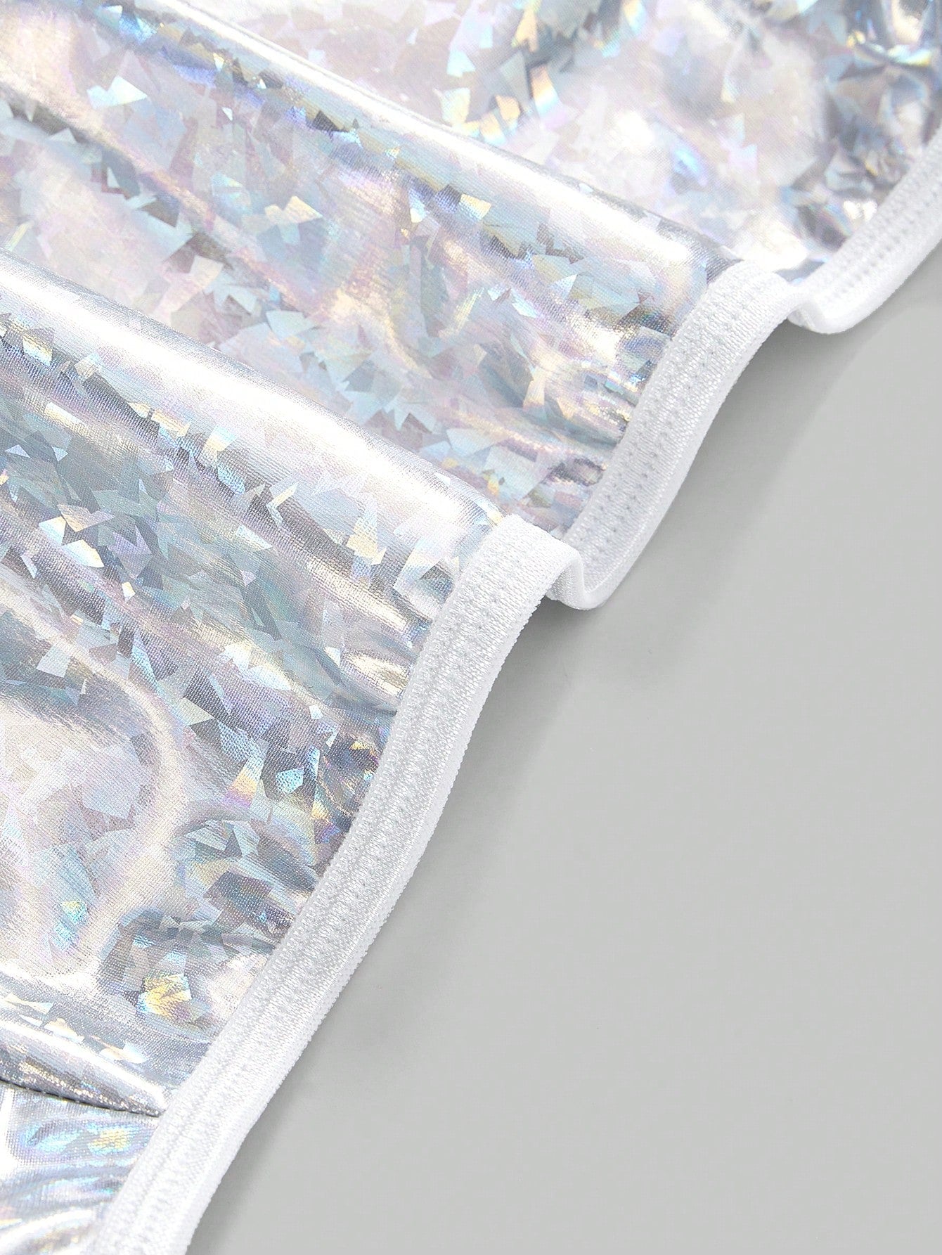 Avant Sexy Fashionable Holo Coated Fabric Lingerie Set