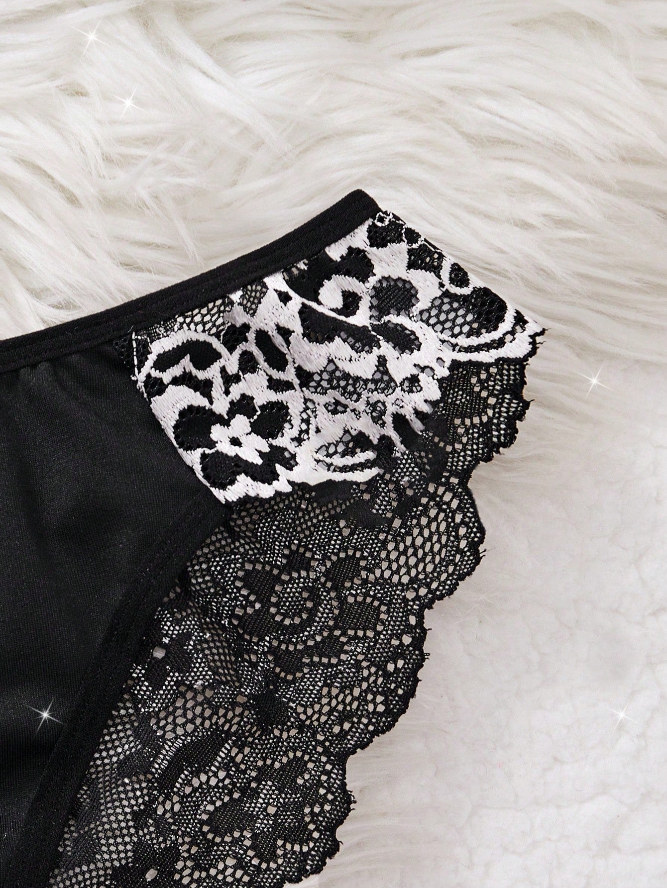 2pcs Contrast Floral Lace Sleepwear Set, V-Neck Semi-Sheer Bow Tie Nightgown And Panties, Elegant Women Pajamas