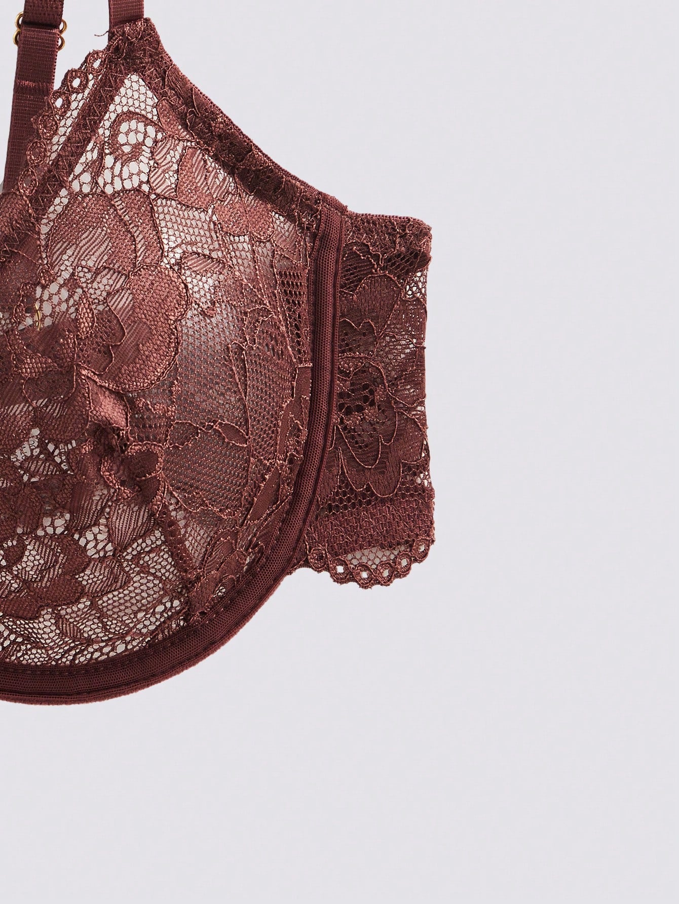 1pc Women Solid Color Lace Wireless Bra Setfor Summerfor Summer