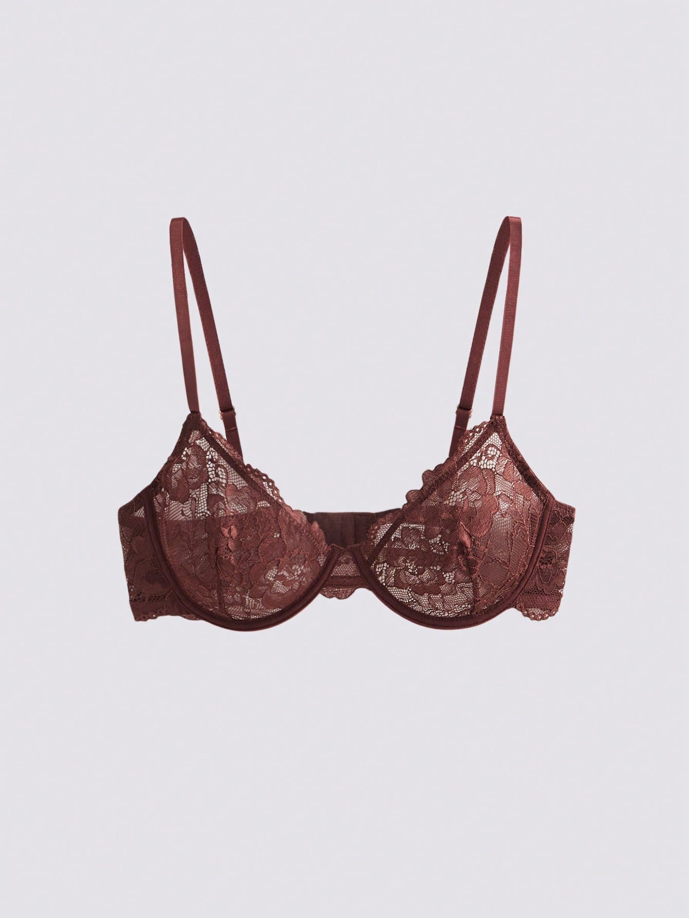 1pc Women Solid Color Lace Wireless Bra Setfor Summerfor Summer