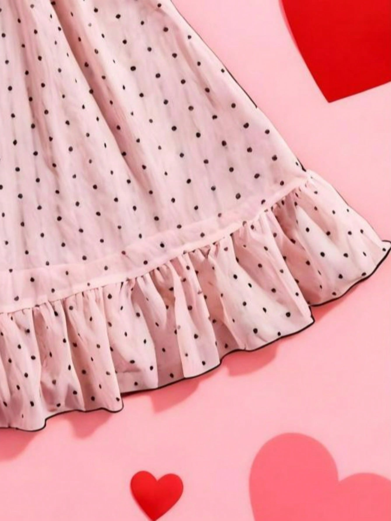 2pcs Polka Dot Nightgown Sexy Women Sheer Mesh Lingerie Chemise Slip Dress Set (With Panty)
