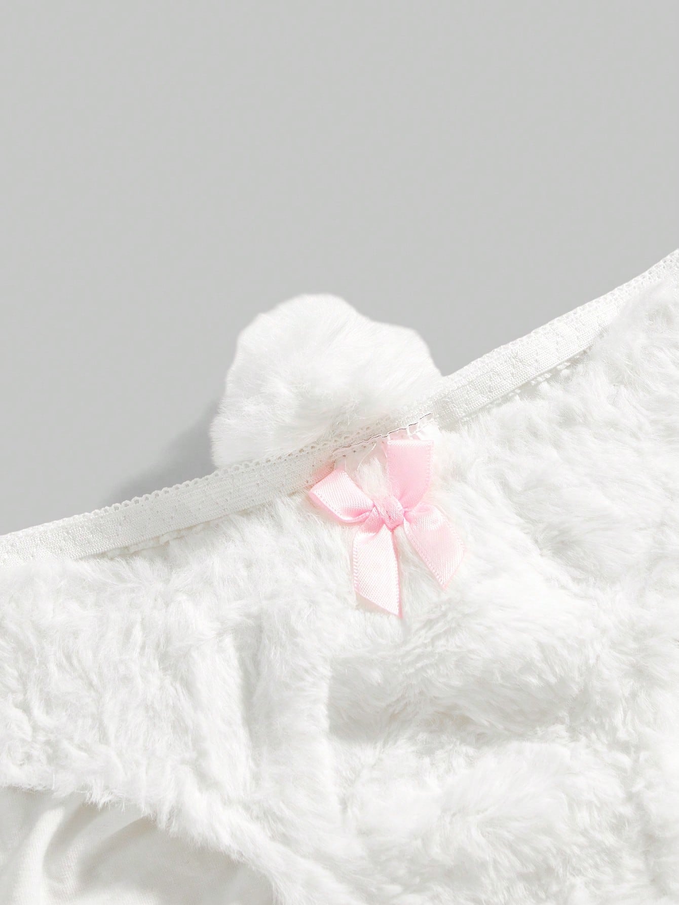 Kawaii Cute Bunny Embroidery Plush Wireless Bra And Panty Set