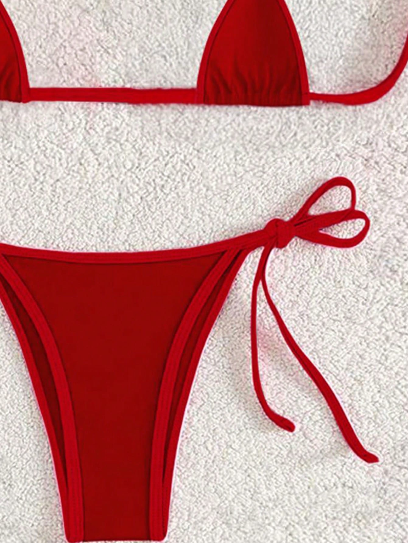 Sexy Lingerie Erotic Set Mini Triangle Halter Tie Bikini Bra And Thong Stripper Outfit Red And Black Contrast Cow Print Women's 2026 Spring/Summer New Valentine's Day Beach Party Wedding Vacation Sexy Matching Piece