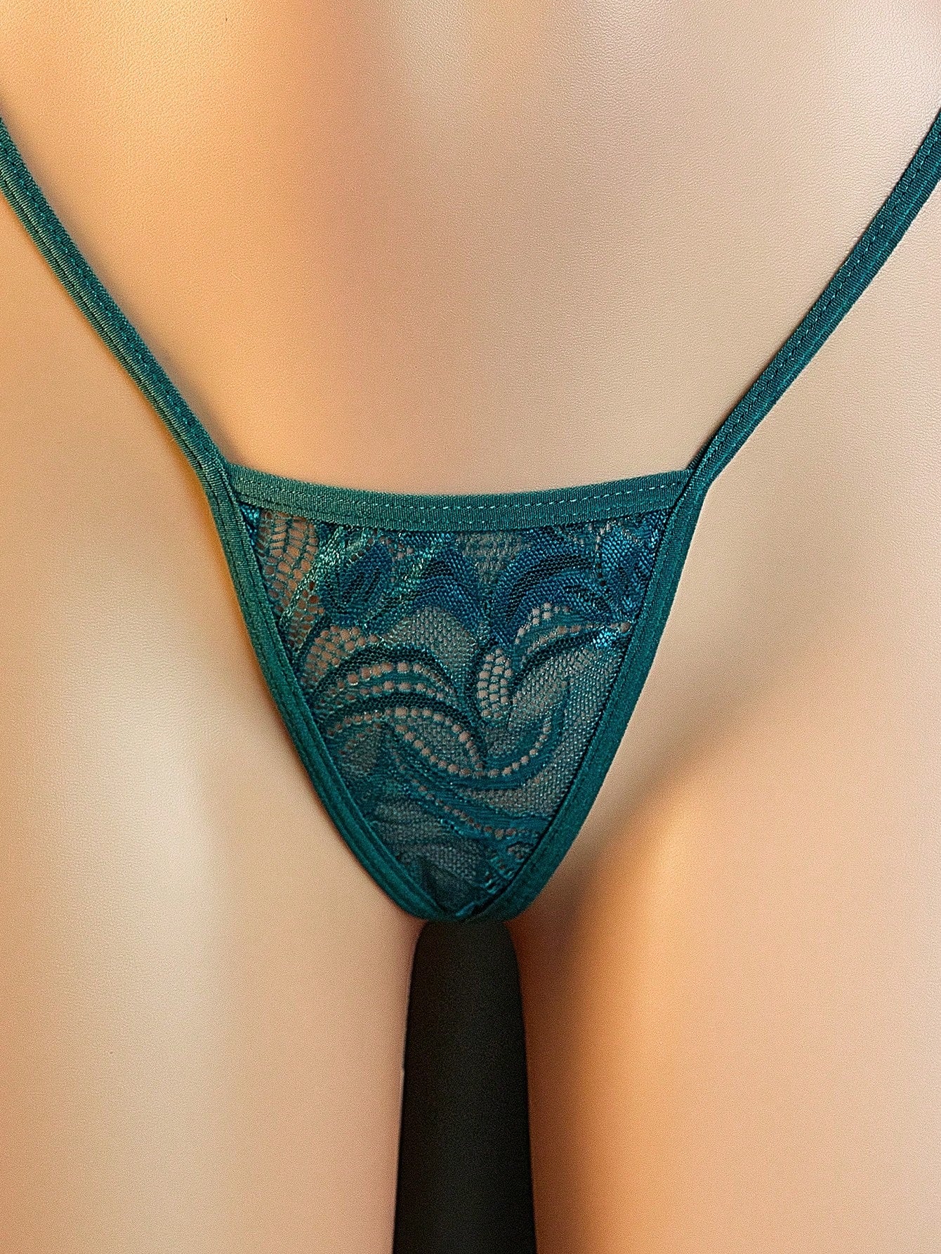 Sexy Lingerie, Sheer Lace Nightgown, 2 Pieces Set: Dress + G-String, Women's Dress And Sexy Lingerie Set
