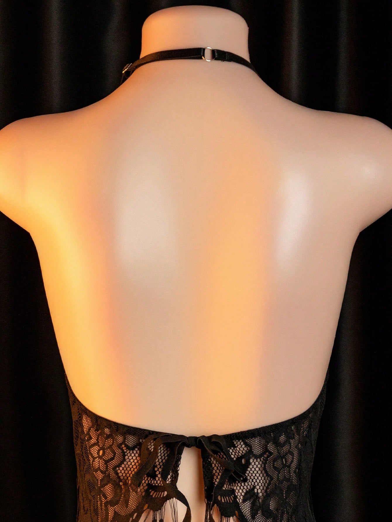Sexy Lingerie, Sheer Lace Nightgown, 2 Pieces Set: Dress + G-String, Women's Dress And Sexy Lingerie Set