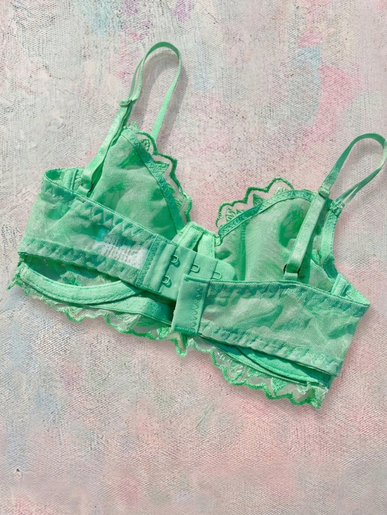 2 Pieces Vintage Blue Sexy Women's Lingerie Set
