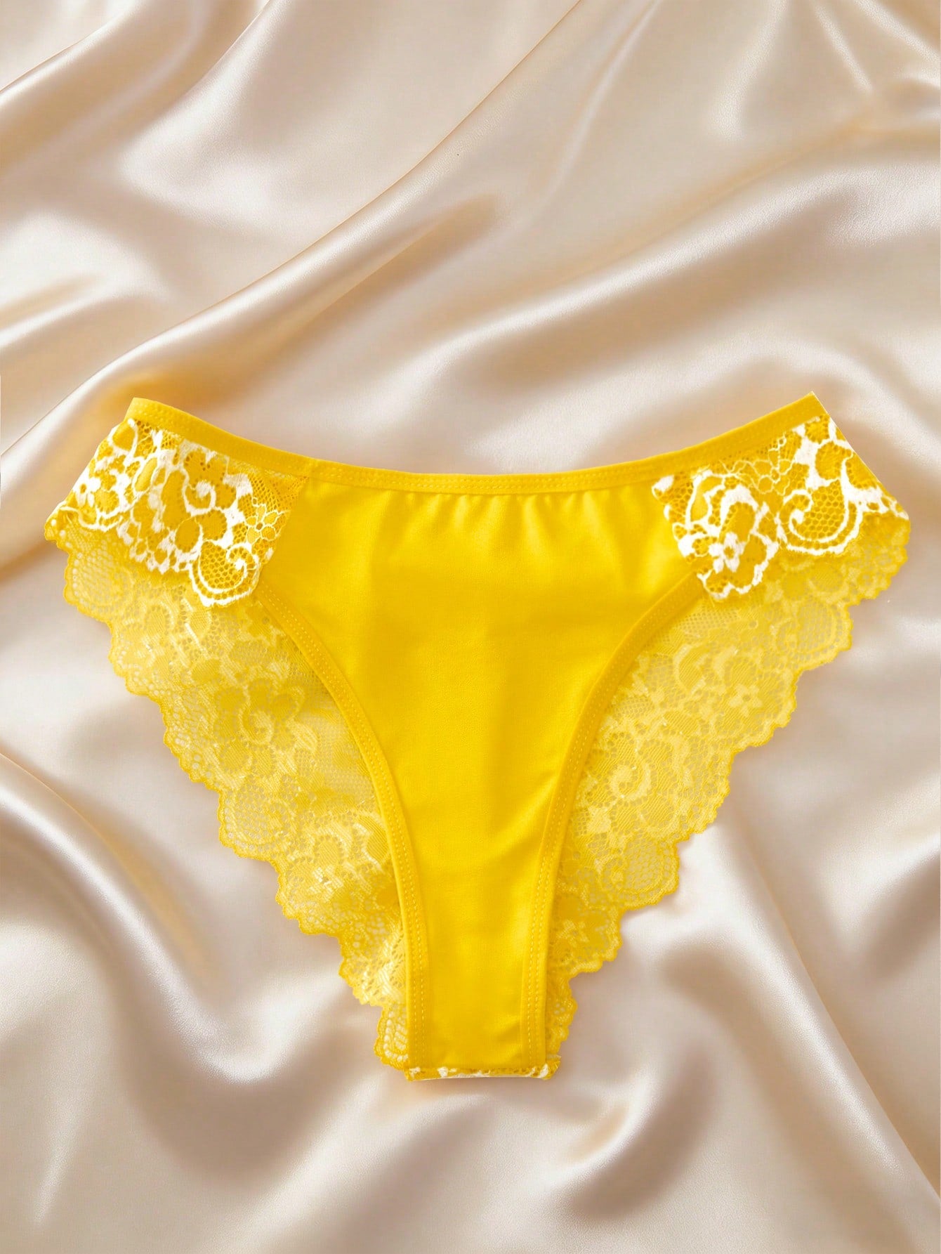 2pcs Contrast Floral Lace Sleepwear Set, V-Neck Semi-Sheer Bow Tie Nightgown And Panties, Elegant Women Pajamas