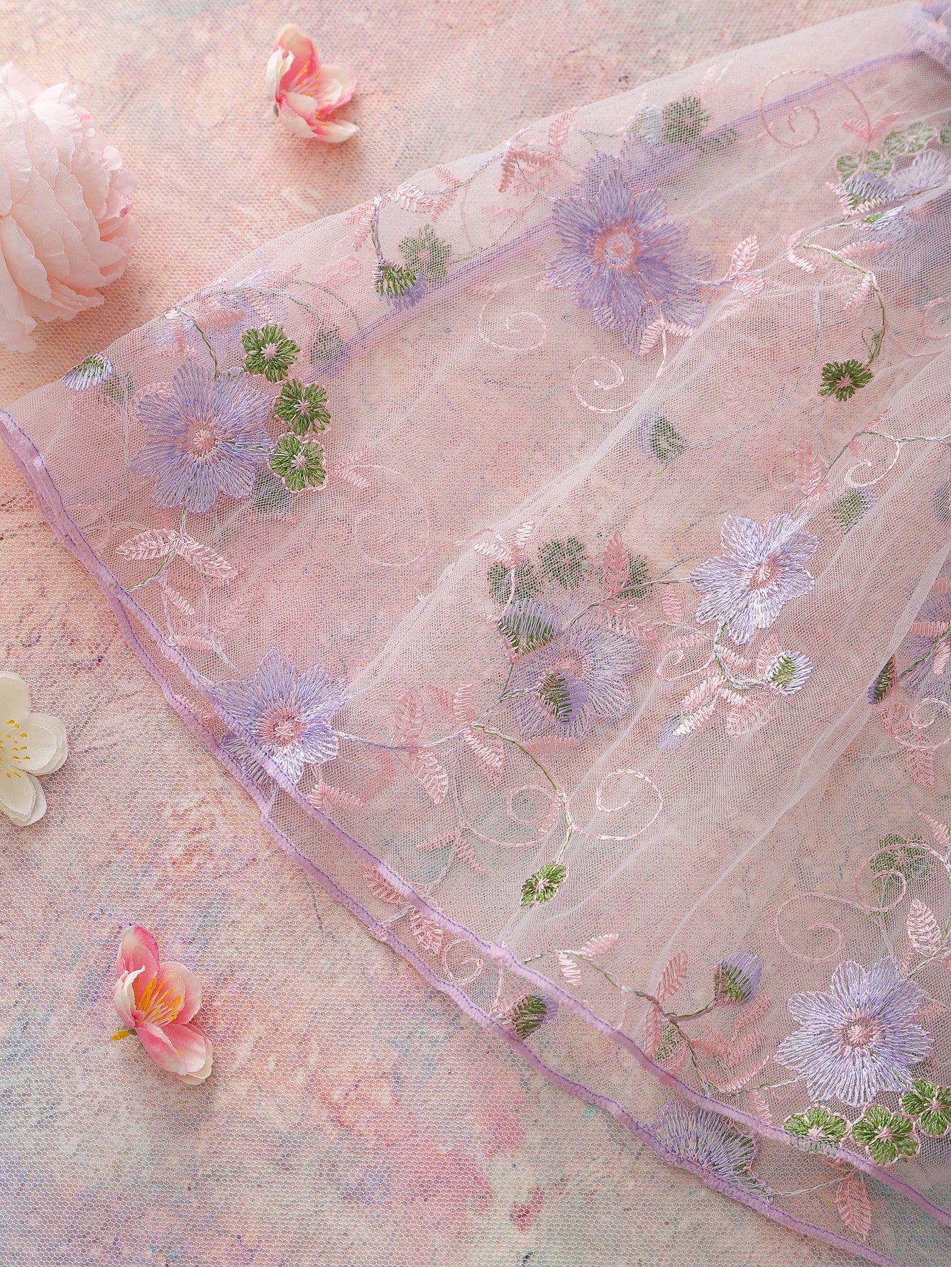 Women's Floral Embroidery Mesh Slip Dress Babydoll Lingerie Butterfly Dress For Women