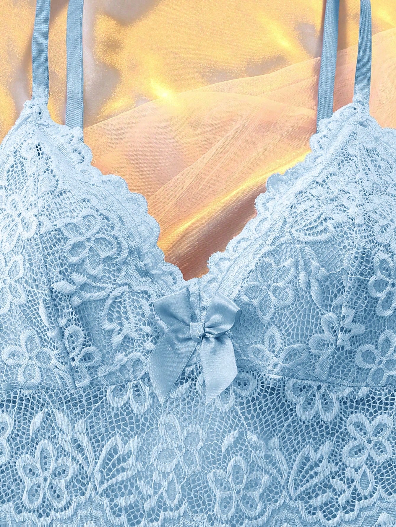 Sexy Backless Lace Hollow-Out Patchwork Satin Slip Dress For Women