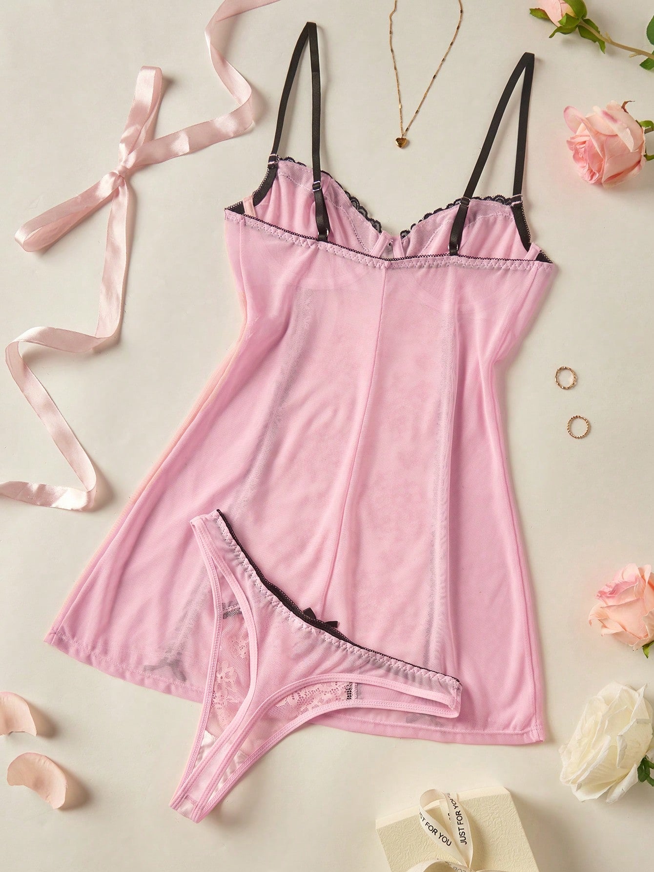 Spicy Aura Lace Splice Lingerie Dress For Going Out
