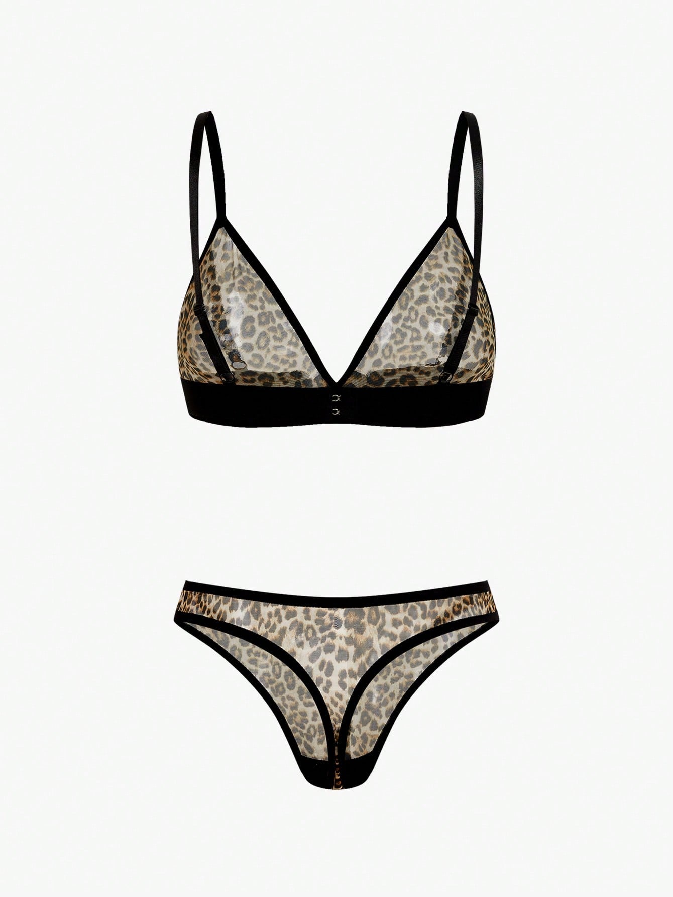 Floral Print Mesh Bra & Panty Lingerie Setfor Summerfor Summer