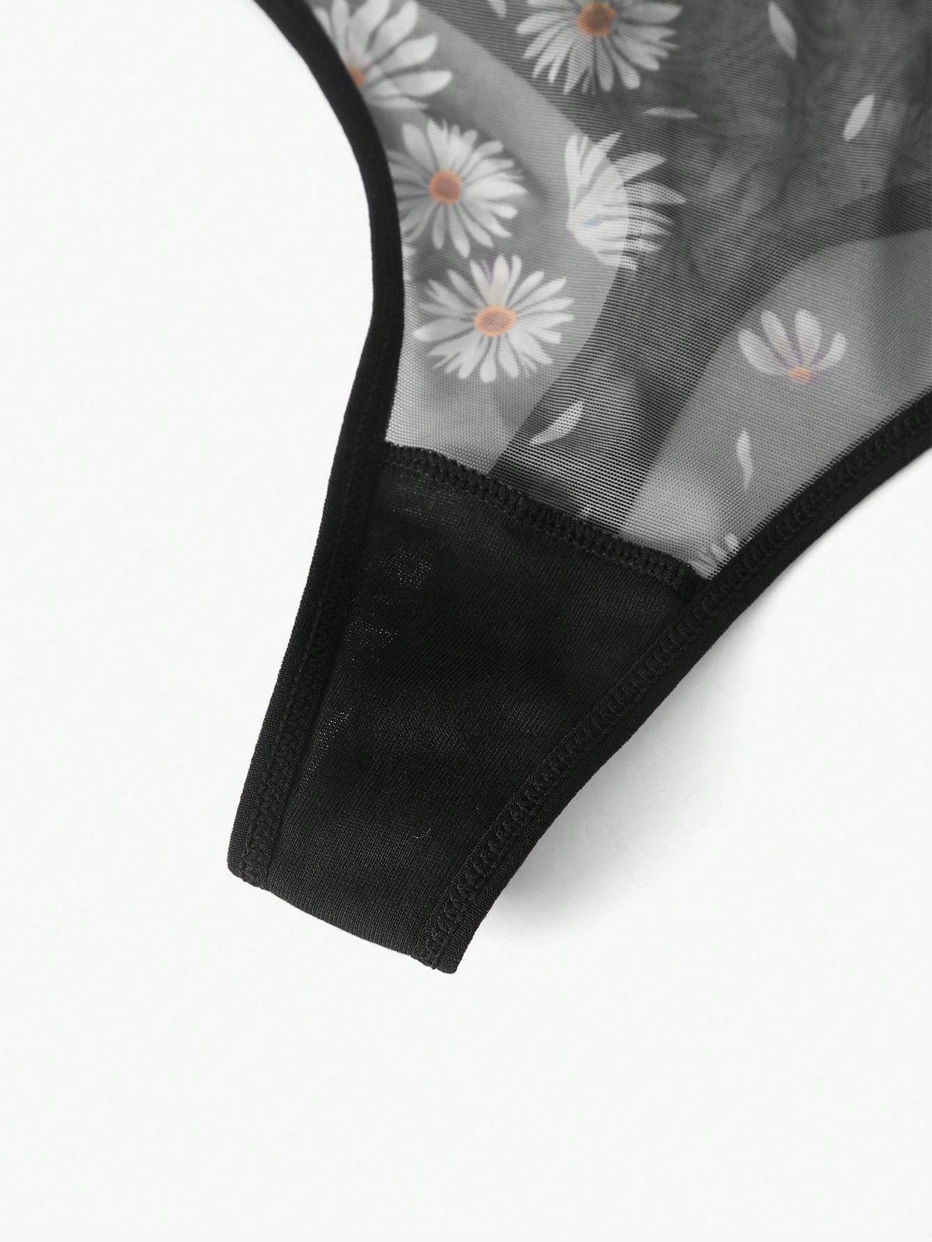 Floral Print Mesh Bra & Panty Lingerie Setfor Summerfor Summer