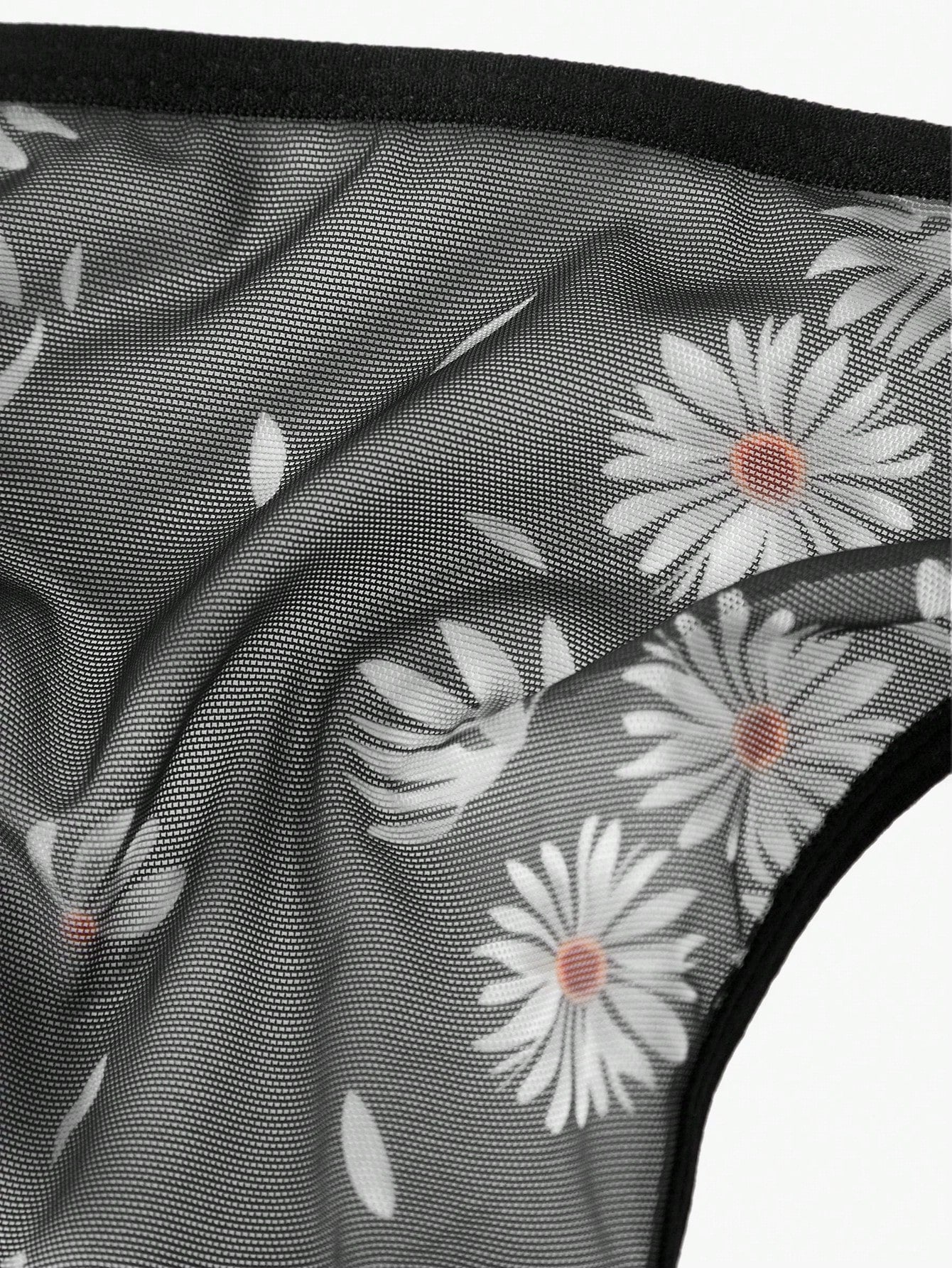 Floral Print Mesh Bra & Panty Lingerie Setfor Summerfor Summer