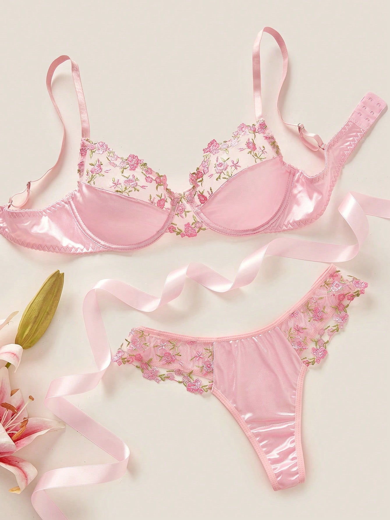 2 Pieces Women Lingerie Set With Pants, Casual & Fashionable For Everyday Wear