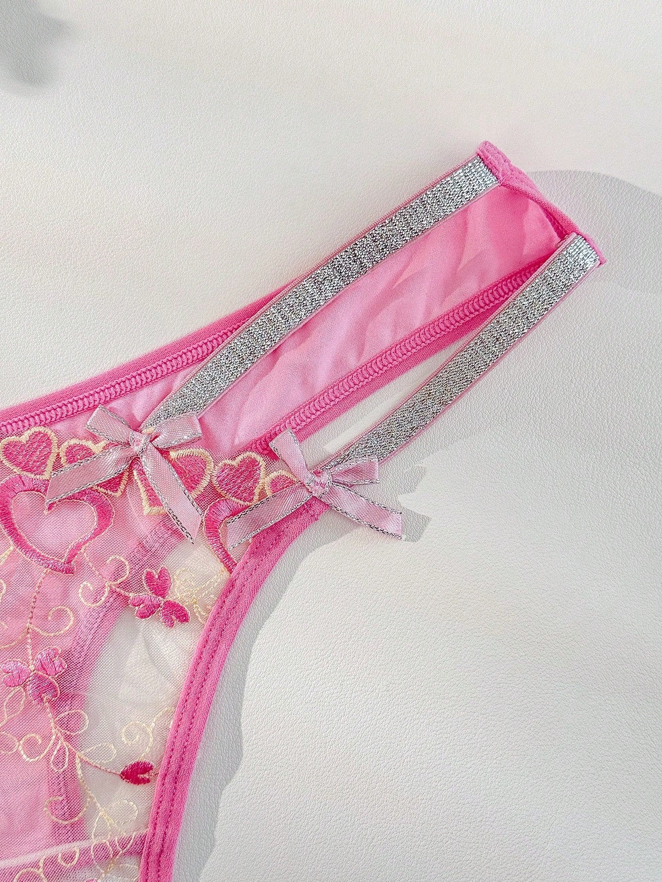 Women's Heart-Shaped Bow Comfortable Panties