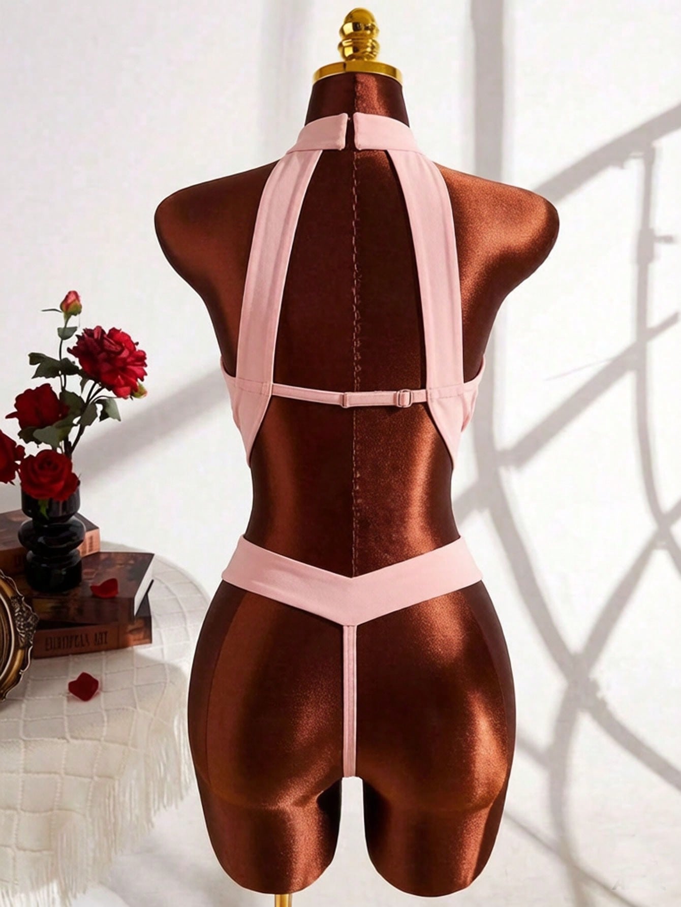 Intricate Bondage Criss-Cross Sexy Lingerie, Women's Sexy Sleepwear, Sexy Robe, Babydoll Underwear