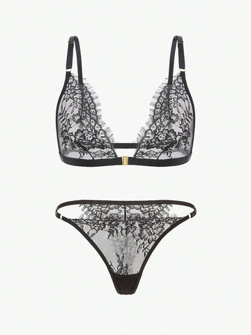 Women's Sexy Lace Bra And Thong Set Lingerie, Baddie Lookfor Summerfor Summer