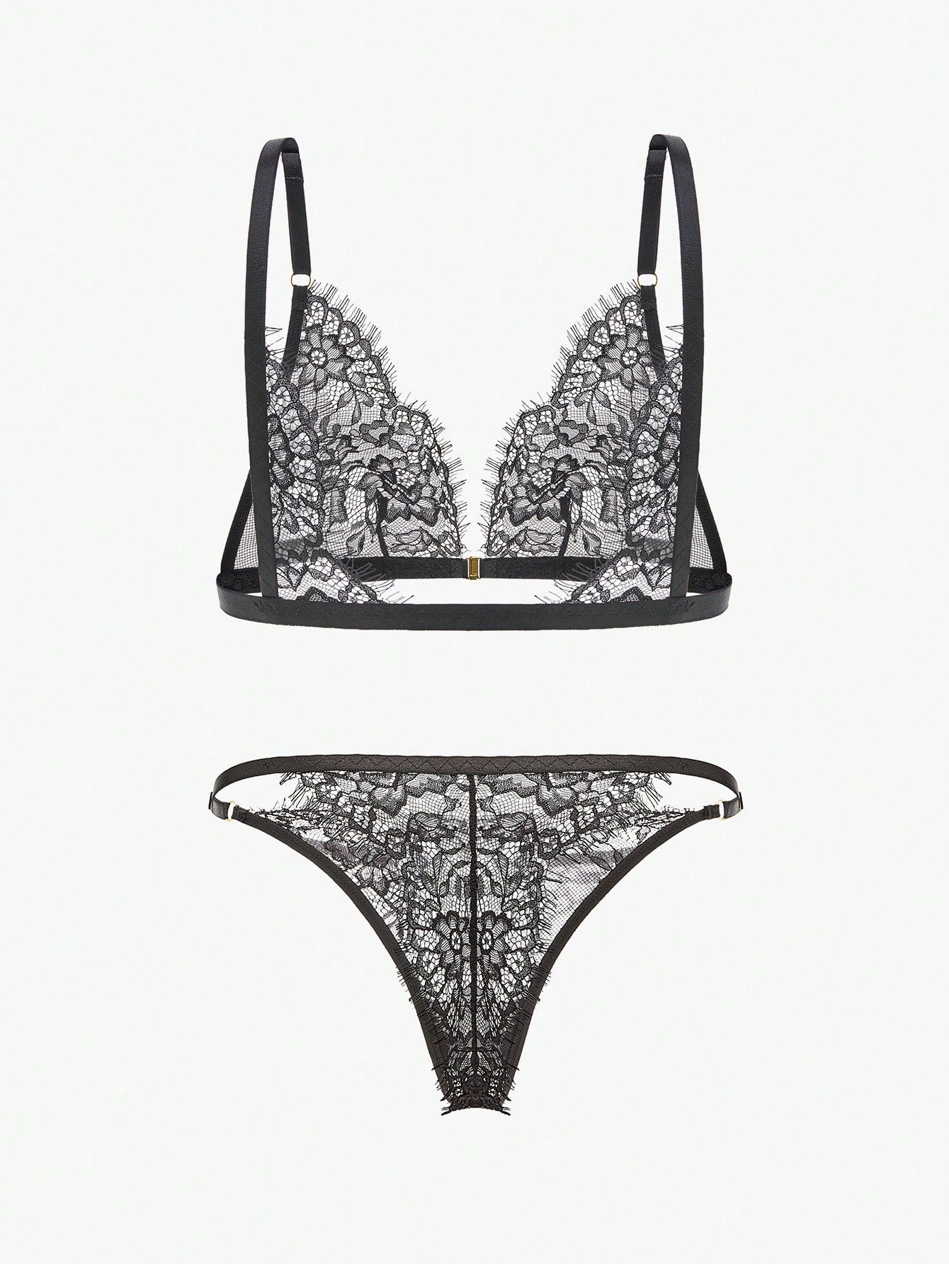 Women's Sexy Lace Bra And Thong Set Lingerie, Baddie Lookfor Summerfor Summer