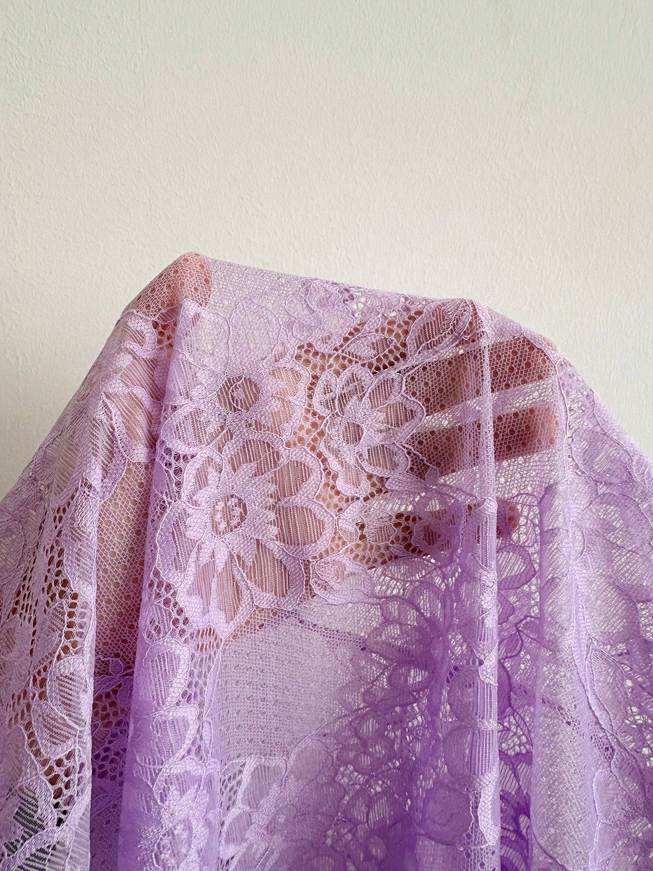 Lavender Lace Patchwork Satin Bow Contrast Color Cinched Waist Satin Cute Coquette Babydoll Lolita Style Nightgown For Women