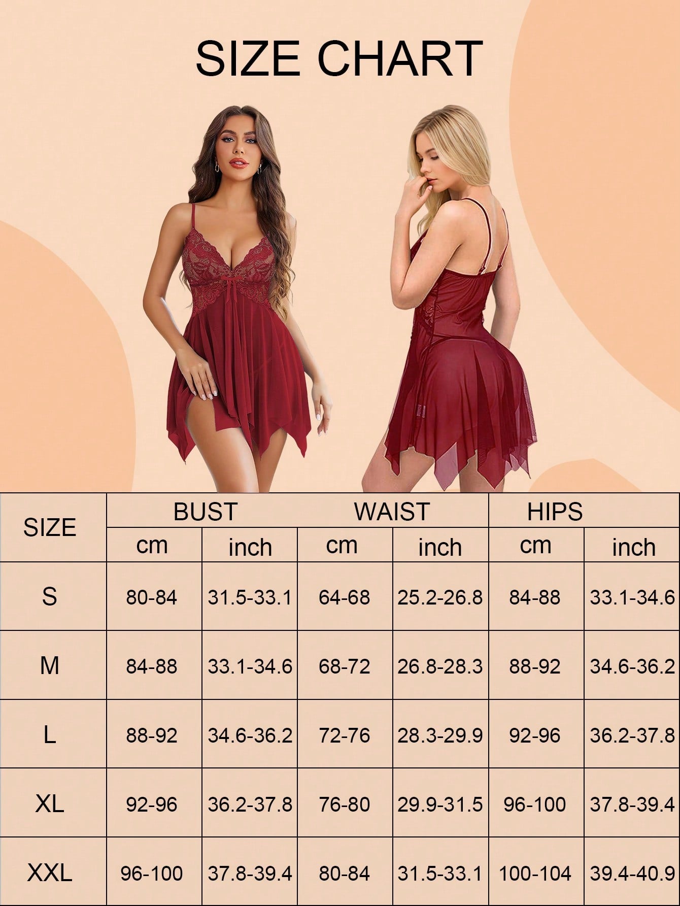 Local2Pcs Women's Sleepshirts, Lace Lingerie, Semi-Transparent V-Neck, Backless Tulle Nightgown With Sheer Contrast Lace & Thong