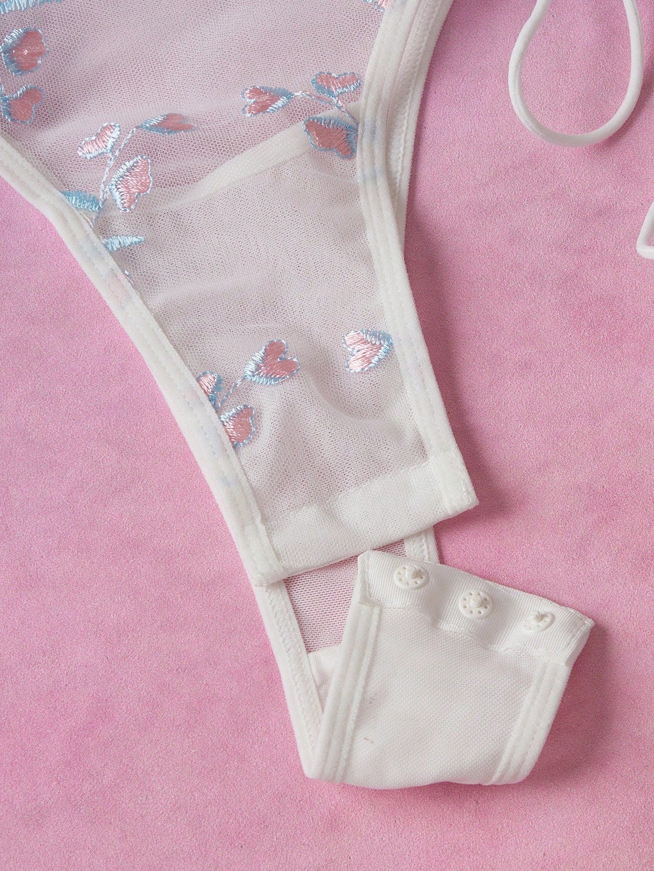Floral Embroidery Fabric Patchwork Music Festival Party Club Sexy Doll Style Women's Lingerie Jumpsuit