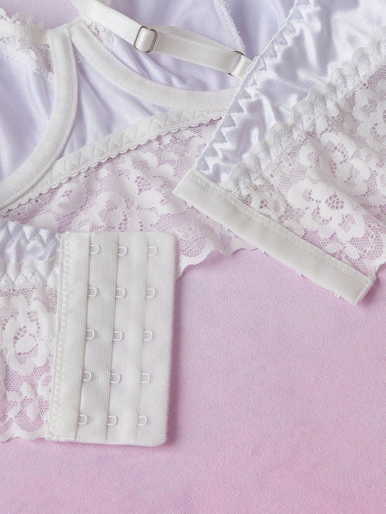 Lace Patchwork French Pastoral Satin Romantic Vacation Wedding Lounge Summer Elegant Women's Lingerie Set