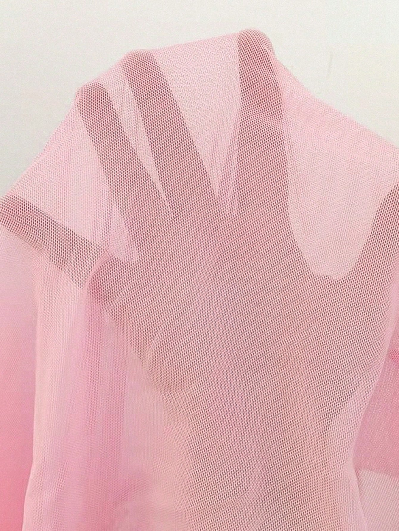 Pink Underwire Pearl Shiny Mesh Lace Patchwork Ruffle Hem Slimming Deep V Sweet Cute Elegant Exquisite Women's Nightgown