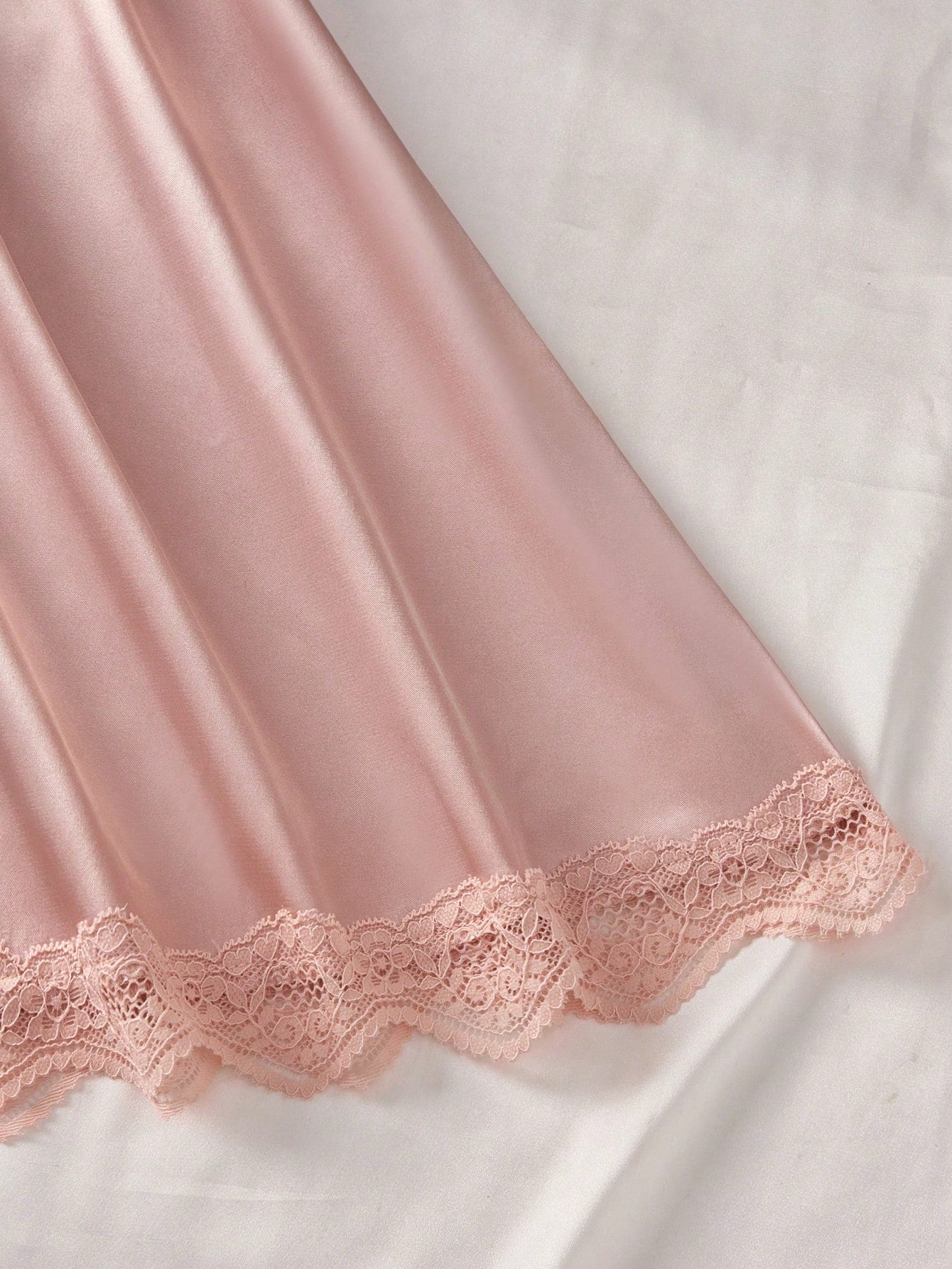 Women's Sexy Lingerie Set V-Neck Camisole Nightgown Soft Lace Satin Patchwork Sleepwear Set Summer Dress For Going Out And Back To School Season