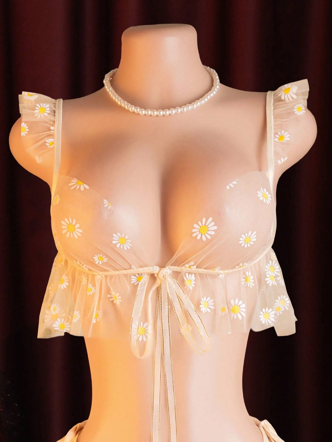 2pcs Sexy Lace Lingerie Set: Top + Panty, Women's Underwear & Sleepwear