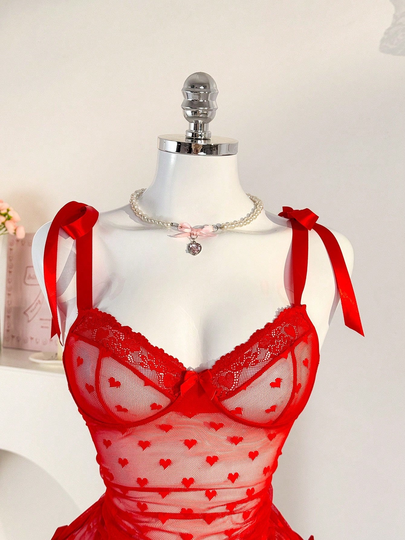 2-Piece Lace Nightgown Set for Casual Wear
