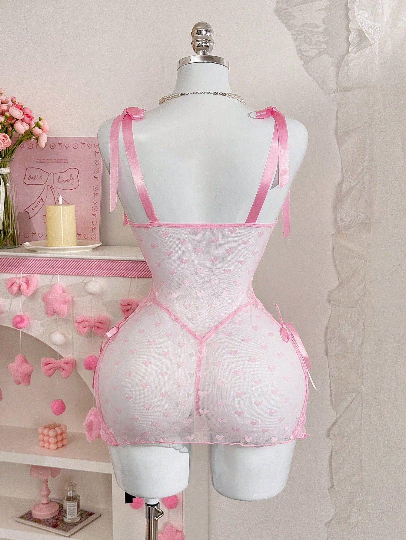 2-Piece Lace Nightgown Set for Casual Wear