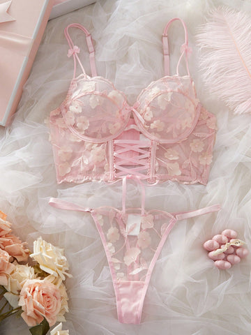 2-Piece Embroidered Fabric Set with Structured Top and Matching Bottom Coordinated Outfit Set