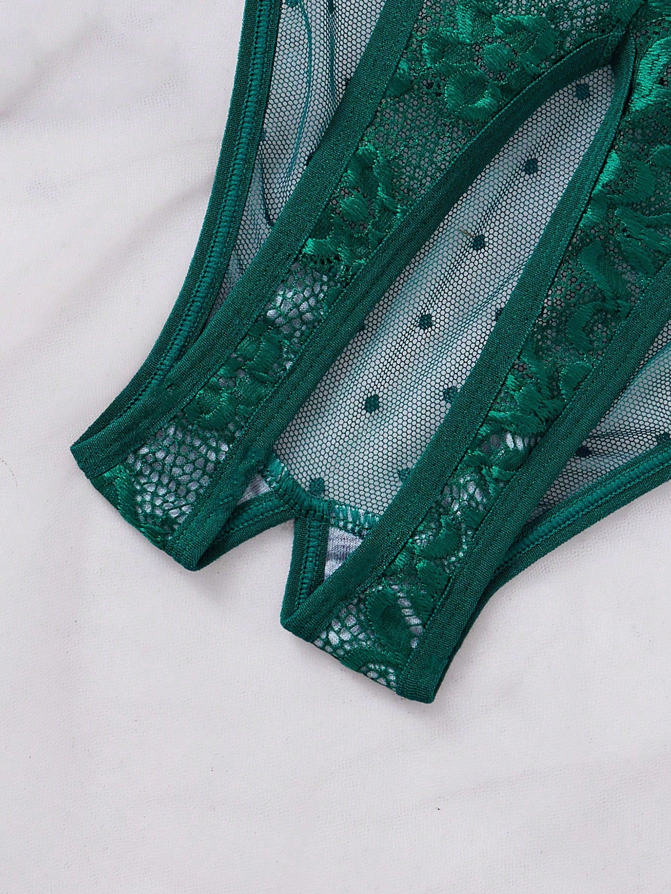 Lace and Mesh Bodysuit for Lingerie