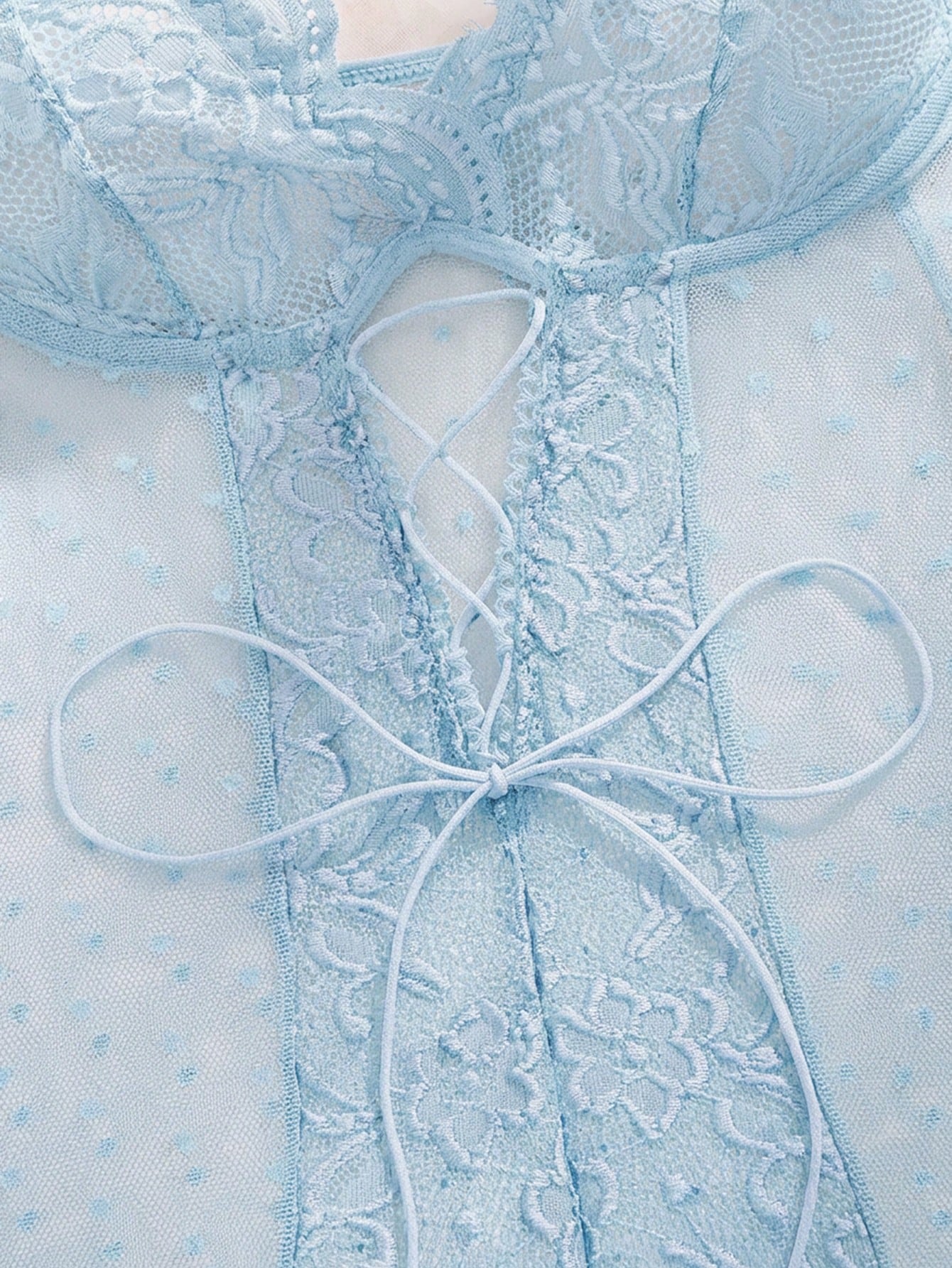Lace and Mesh Bodysuit for Lingerie