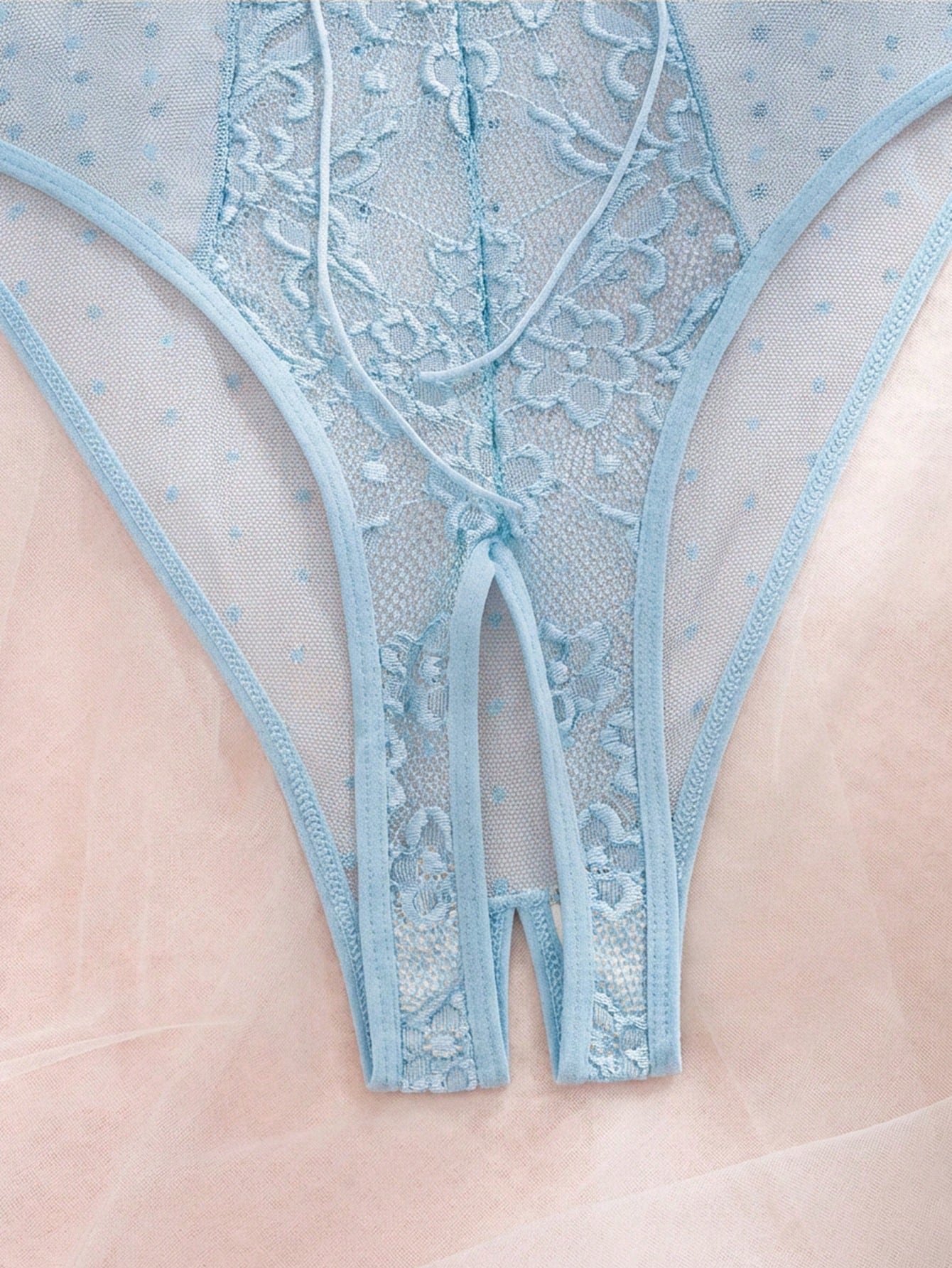 Lace and Mesh Bodysuit for Lingerie