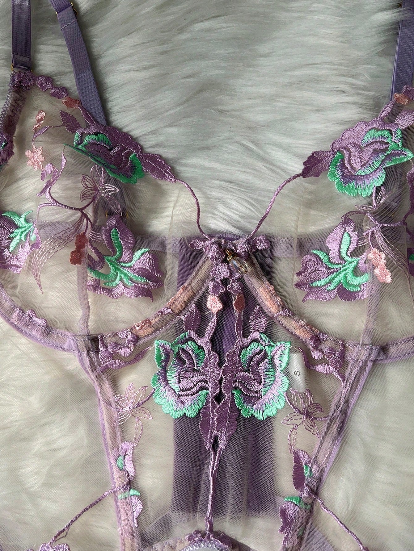 Women 3-Piece Embroidered Fabric Structured Set with Belt Accessory Coordinated Outfit Set