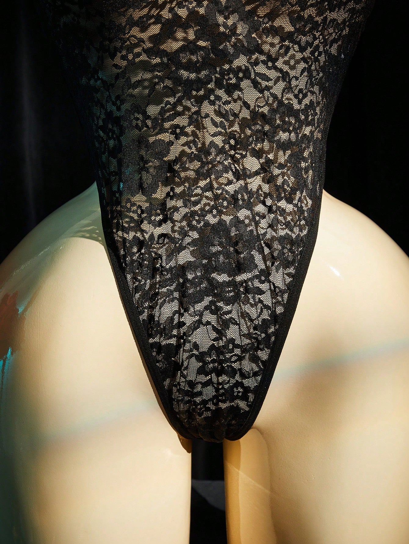 Solid Color Lace Bodysuit for Lingerie