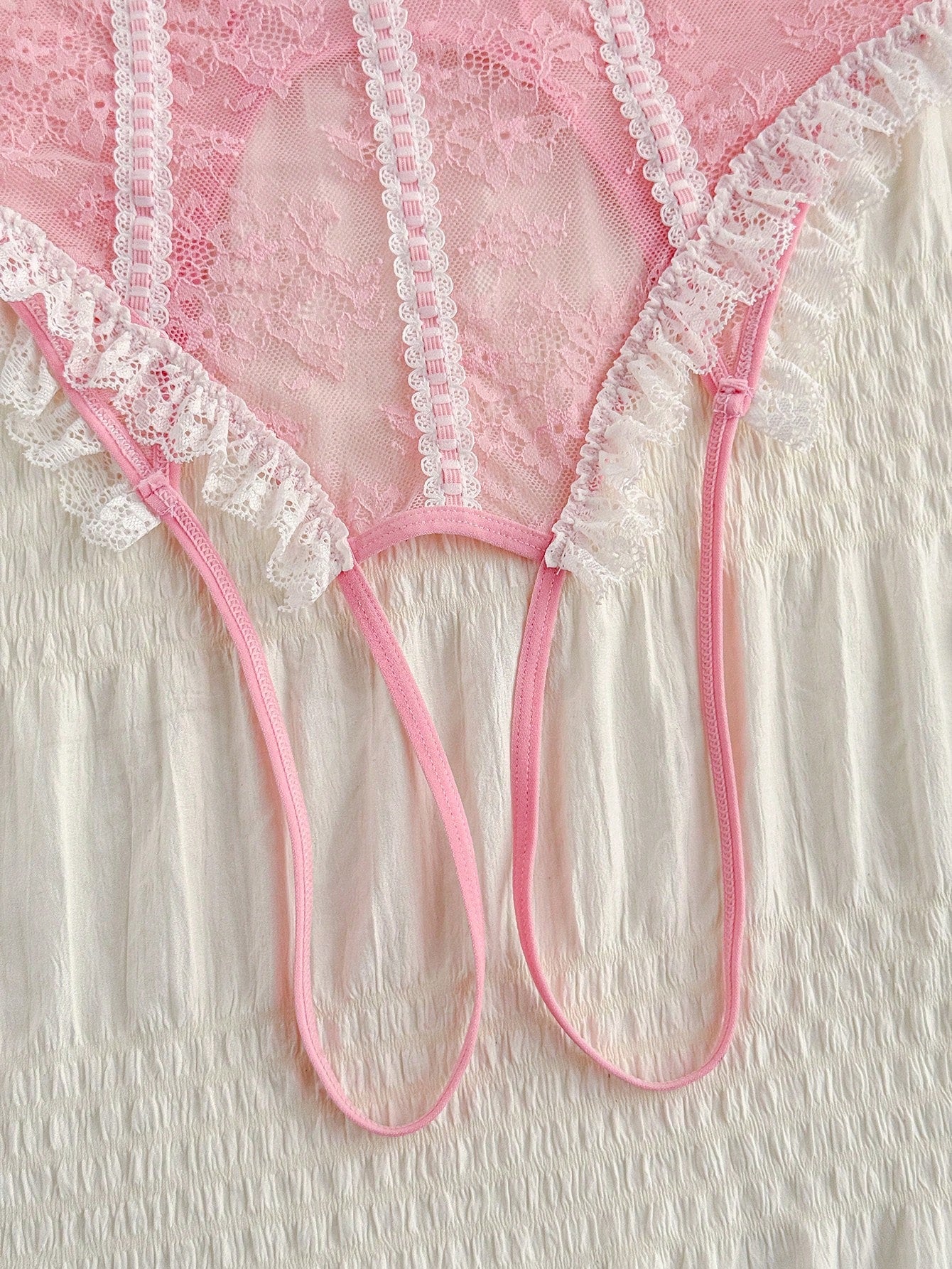 Pink Halter Neck Textured Fabric Jumpsuit with Bow Detail Lightweight Outfit